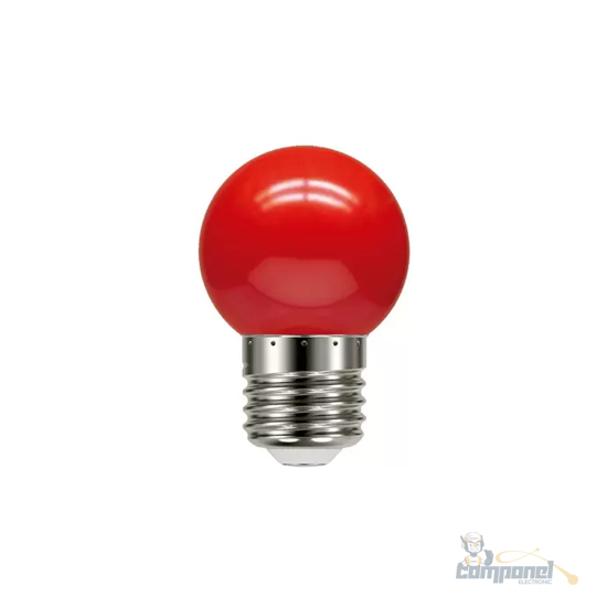 Lâmpada LED Bolinha 1W 127V E27 Vermelha